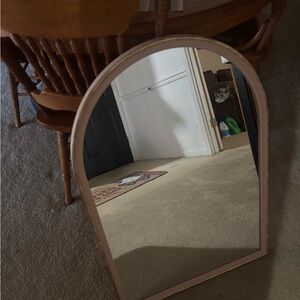 T.J.Maxx Arched Mirror with Light Brown Frame